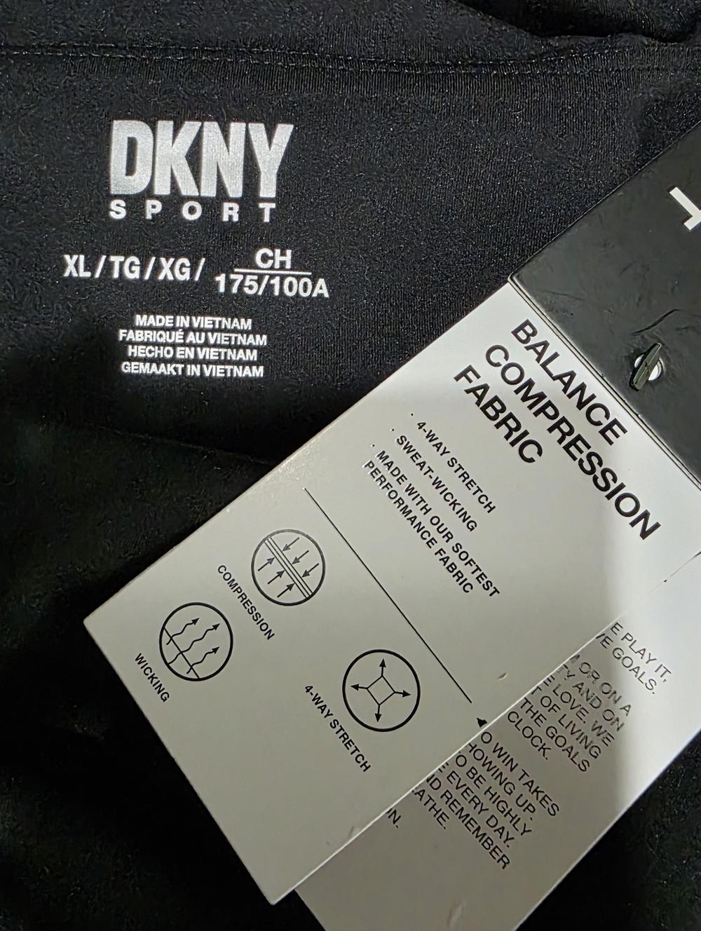 DKNY Sport Black Square Neck Cropped Shelf Bra Tank Streetwear Sporty Size XL - Picture 9 of 11
